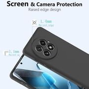 Husa pentru  OnePlus 13 Liquid Silicone, subțire, captusita cu microfibra, anti amprentă, protectie cameră foto, Negru