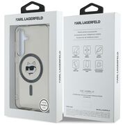 Husa premium pentru  Samsung Galaxy S25+ Karl Lagerfeld compatibila Magsafe - Argintiu
