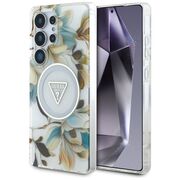 Husa premium pentru  Samsung Galaxy S25 Ultra compatibila MagSafe Guess Luxury Series - Alb