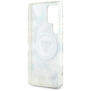 Husa premium pentru  Samsung Galaxy S25 Ultra compatibila MagSafe Guess Luxury Series - Alb