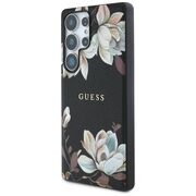 Husa premium pentru  Samsung Galaxy S25 Ultra compatibila MagSafe Guess Luxury Series - Negru print