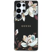 Husa premium pentru  Samsung Galaxy S25 Ultra compatibila MagSafe Guess Luxury Series - Negru print