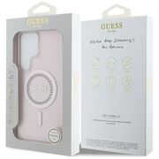 Husa premium pentru  Samsung Galaxy S25 Ultra compatibila MagSafe Guess Luxury Series - Roz pal