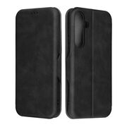 Husa tip carte pentru Samsung Galaxy S25+ Smart Wallet fata - spate protectie 360 - Negru