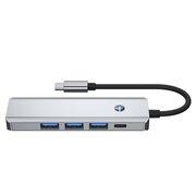 Adaptor HUB 5 in 1 USB Tip-C la 1 x USB 3.0, 2 x USB 2.0, 1 x HDMI 4K la 60Hz, 1 x USB Tip-C PD 100W, compatibil laptop Lenovo, Dell, HP, Asus, Acer, Apple MacBook Air/Pro, Chromebook, tableta, space grey