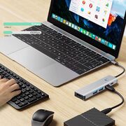 Adaptor HUB 5 in 1 USB Tip-C la 1 x USB 3.0, 2 x USB 2.0, 1 x HDMI 4K la 60Hz, 1 x USB Tip-C PD 100W, compatibil laptop Lenovo, Dell, HP, Asus, Acer, Apple MacBook Air/Pro, Chromebook, tableta, space grey