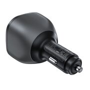 Incarcator auto 2x USB-C, USB, 165W, Fast Charging, Intelligent Temperature Control, Acefast B14, negru