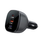 Incarcator auto 2x USB-C, USB, 165W, Fast Charging, Intelligent Temperature Control, Acefast B14, negru