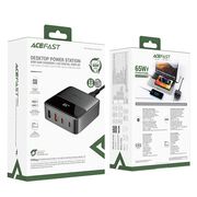 Statie incarcare 4in1 GaN 65W pentru telefon, 2x USB, 2x Type-C Acefast Z6