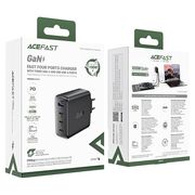 Incarcator priza PD100W GaN2, 3x Type-C, USB-A, Acefast A94, negru