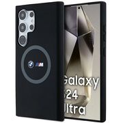 Husa premium pentru  Samsung Galaxy S24 Ultra compatibila MagSafe BMW Signature - Negru electric
