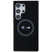 Husa premium pentru  Samsung Galaxy S24 Ultra compatibila MagSafe BMW Signature - Negru electric