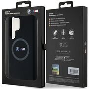 Husa premium pentru  Samsung Galaxy S24 Ultra compatibila MagSafe BMW Signature - Negru electric