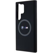 Husa premium pentru  Samsung Galaxy S24 Ultra compatibila MagSafe BMW Signature - Negru electric