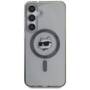 Husa premium pentru  Samsung Galaxy S25 Karl Lagerfeld compatibila Magsafe - Argintiu