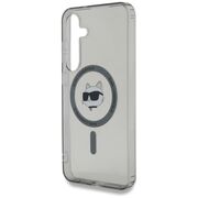 Husa premium pentru  Samsung Galaxy S25 Karl Lagerfeld compatibila Magsafe - Argintiu