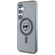 Husa premium pentru  Samsung Galaxy S25 Karl Lagerfeld compatibila Magsafe - Argintiu