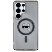 Husa premium pentru  Samsung Galaxy S25 Ultra Karl Lagerfeld compatibila Magsafe - Argintiu