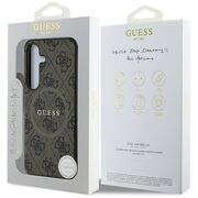 Husa premium pentru  Samsung Galaxy S25 compatibila MagSafe Guess Luxury Series - Maro inchis
