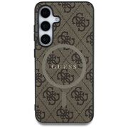 Husa premium pentru  Samsung Galaxy S25 compatibila MagSafe Guess Luxury Series - Maro inchis
