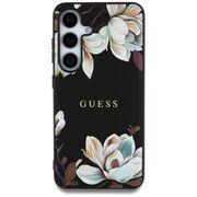 Husa premium pentru  Samsung Galaxy S25 compatibila MagSafe Guess Luxury Series - Negru deschis