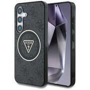 Husa premium pentru  Samsung Galaxy S25 compatibila MagSafe Guess Luxury Series - Negru