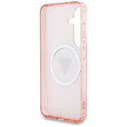 Husa premium pentru  Samsung Galaxy S25 compatibila MagSafe Guess Luxury Series - Roz neon