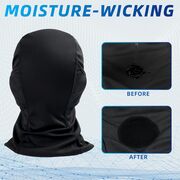 Cagula moto de iarna, fular barbati Techsuit, negru