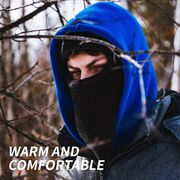 Cagula fleece polar, masca ski Techsuit, termica, unisex, negru