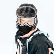 Cagula fleece polar, masca ski Techsuit, termica, unisex, negru