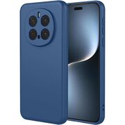 Husa pentru Honor Magic 7 Pro Liquid Silicone, subțire, captusita cu microfibra, anti amprentă, protectie cameră foto, Albastru