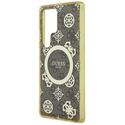 Husa premium pentru  Samsung Galaxy S25 Ultra compatibila MagSafe Guess Luxury Series - Maro deschis