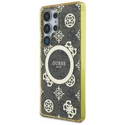 Husa premium pentru  Samsung Galaxy S25 Ultra compatibila MagSafe Guess Luxury Series - Maro deschis