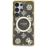 Husa premium pentru  Samsung Galaxy S25 Ultra compatibila MagSafe Guess Luxury Series - Maro deschis