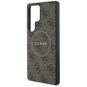 Husa premium pentru  Samsung Galaxy S25 Ultra compatibila MagSafe Guess Luxury Series - Maro inchis