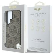 Husa premium pentru  Samsung Galaxy S25 Ultra compatibila MagSafe Guess Luxury Series - Maro inchis