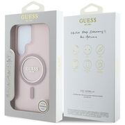 Husa premium pentru  Samsung Galaxy S25 Ultra compatibila MagSafe Guess Luxury Series - Roz pal