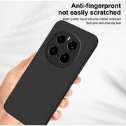 Husa pentru Honor Magic 7 Pro Liquid Silicone, subțire, captusita cu microfibra, anti amprentă, protectie cameră foto, Albastru