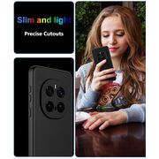 Husa pentru Honor Magic 7 Pro Liquid Silicone, subțire, captusita cu microfibra, anti amprentă, protectie cameră foto, Albastru