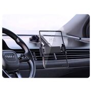 Suport auto pentru tableta 7 -  11 inch, cu prindere pe parbriz sau bord, brat telescopic ajustabil, rotire 360, negru