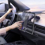Suport auto pentru tableta 7 -  11 inch, cu prindere pe parbriz sau bord, brat telescopic ajustabil, rotire 360, negru