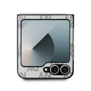 Husa premium pentru  Samsung Galaxy Z Flip 6 DKNY Pattern Energy - Gri deschis