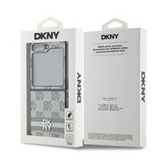 Husa premium pentru  Samsung Galaxy Z Flip 6 DKNY Pattern Energy - Gri deschis