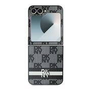 Husa premium pentru  Samsung Galaxy Z Flip 6 DKNY Pattern Energy - Gri