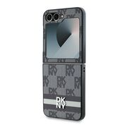 Husa premium pentru  Samsung Galaxy Z Flip 6 DKNY Pattern Energy - Gri