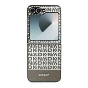 Husa premium pentru  Samsung Galaxy Z Flip 6 DKNY Pattern Energy - Maro