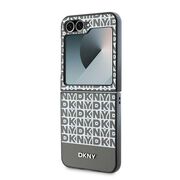 Husa premium pentru  Samsung Galaxy Z Flip 6 DKNY Pattern Energy - Maro