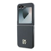 Husa premium pentru  Samsung Galaxy Z Flip 6 DKNY Pattern Energy - Negru mat