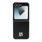 Husa premium pentru  Samsung Galaxy Z Flip 6 DKNY Pattern Energy - Negru mat