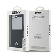 Husa premium pentru  Samsung Galaxy Z Flip 6 DKNY Pattern Energy - Negru mat